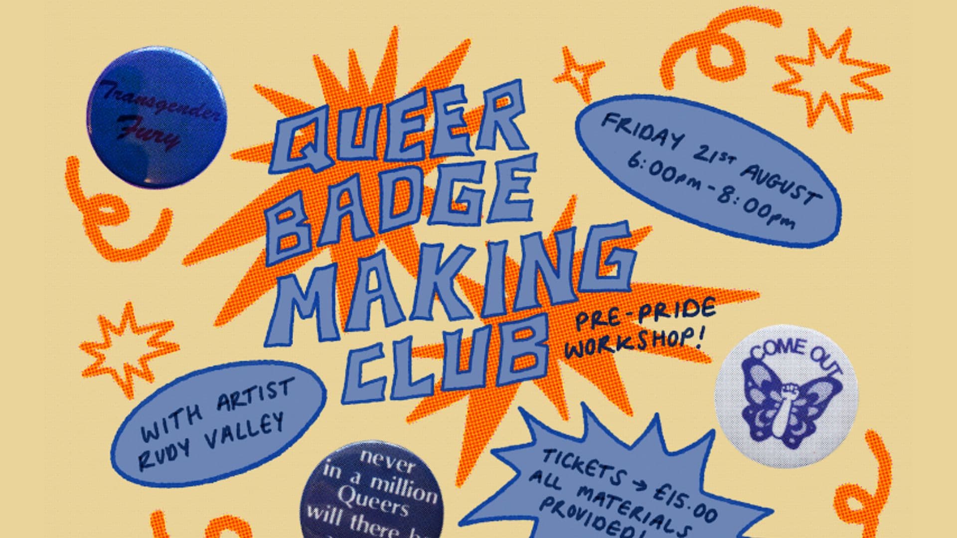 Queer Badge Making Club: Pre-Pride Workshop